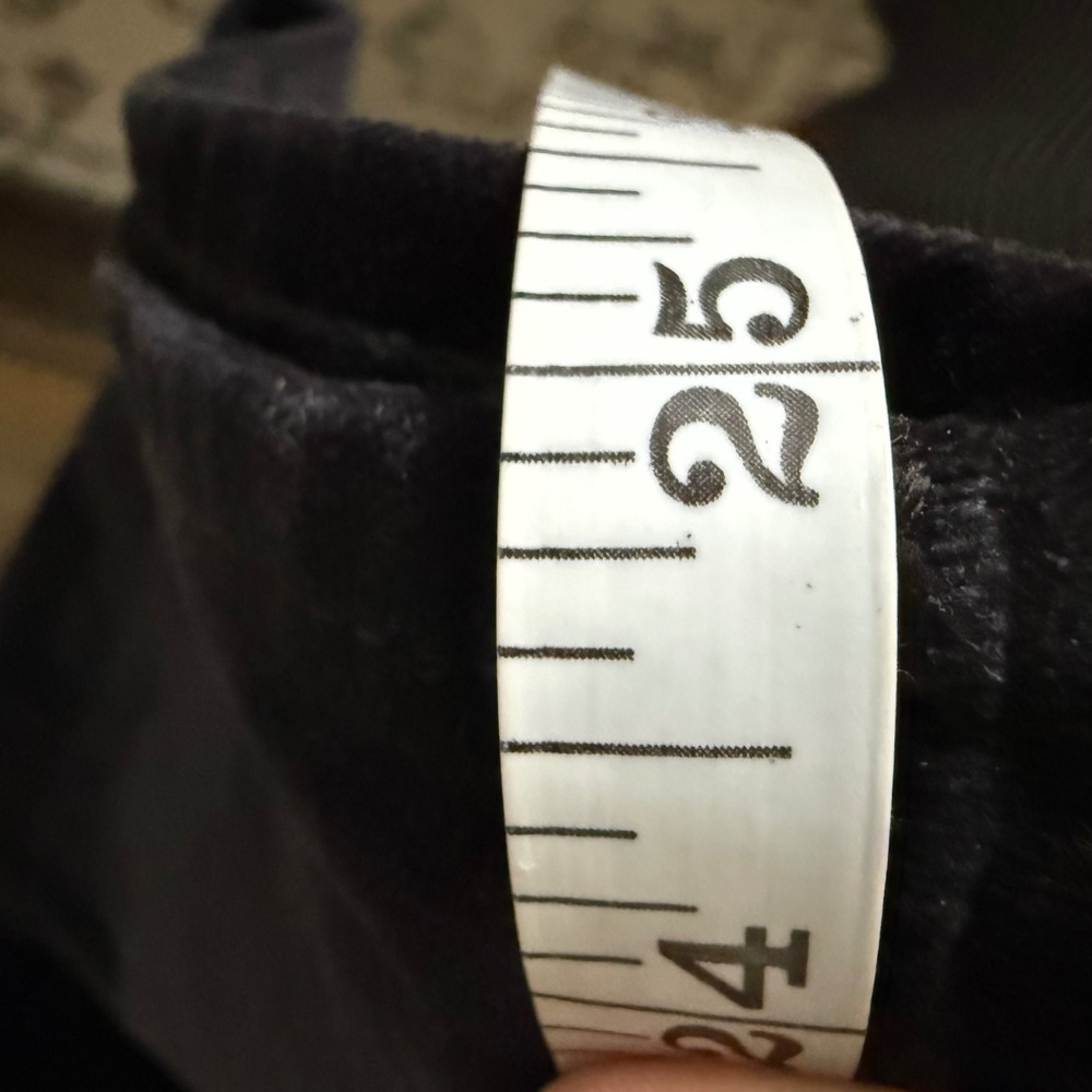 Gap High Rise Barrel Velvet Pants Womens 10 Short Black Tapered Wide Leg Holiday - Picture 9 of 9